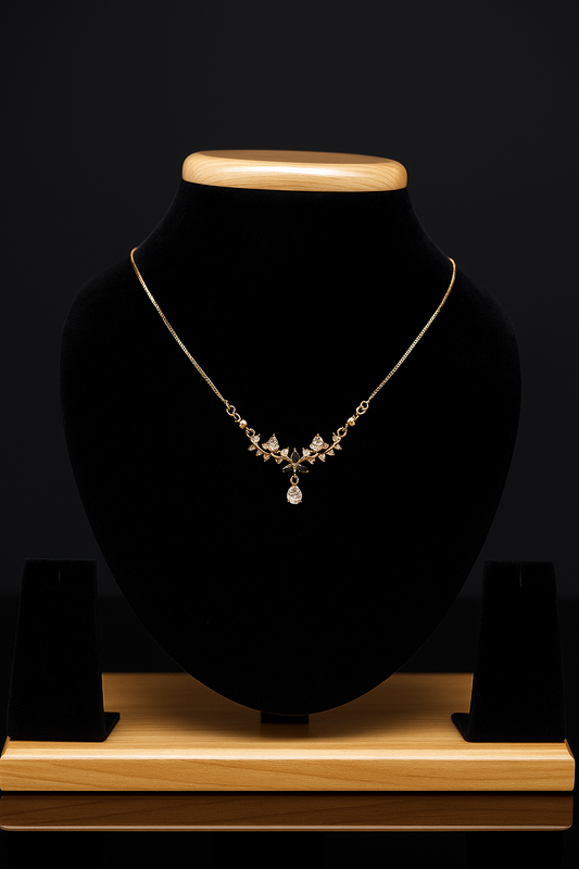 "Midnight Blossom Elegance Necklace"